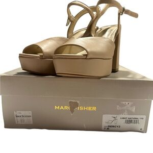 Marc Fisher Heels Color; Light Natural Style; 110 mf DERCY2. Worn Once.